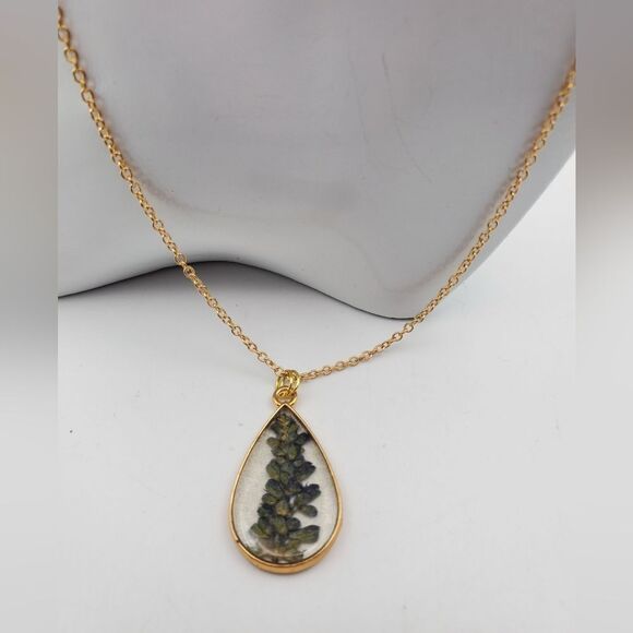 Ivy moss beautiful earth necklace N0927 - Picture 1 of 5
